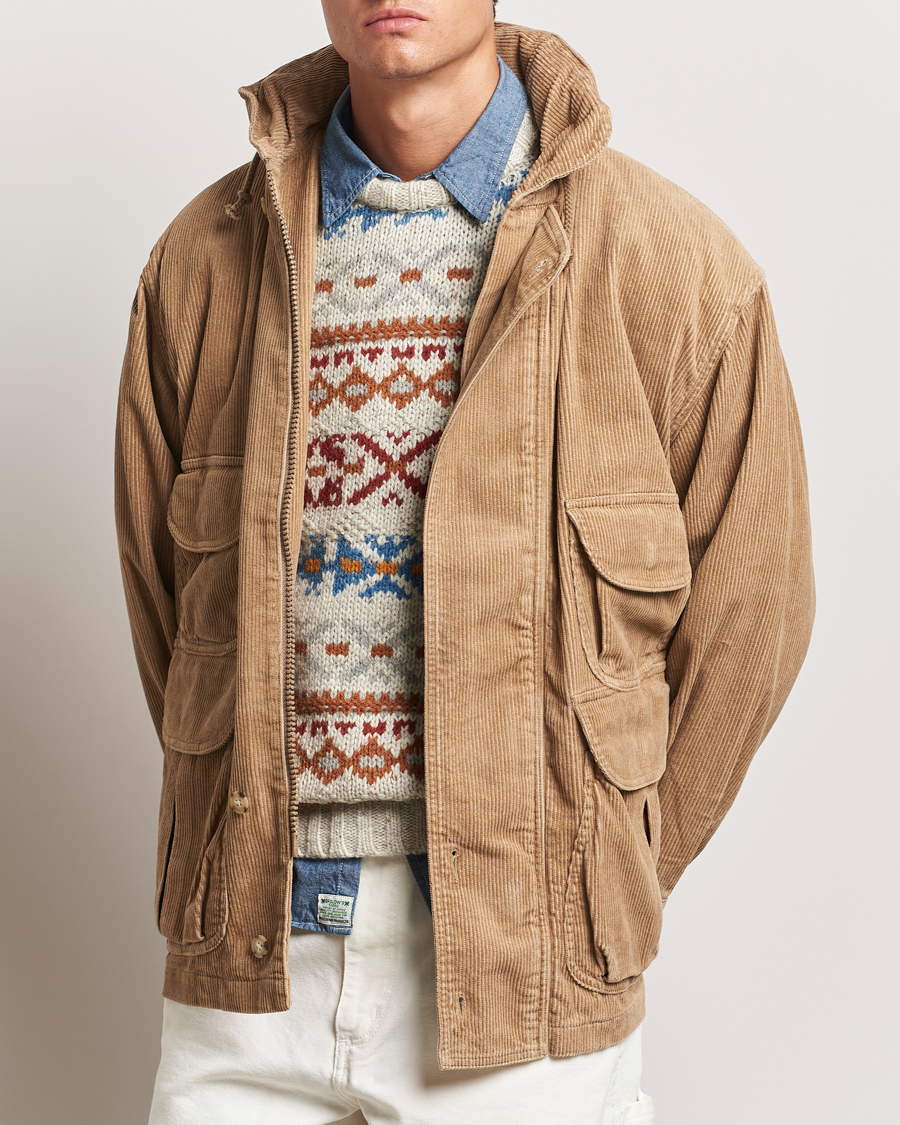BEAMS PLUS Corduroy Field Coat Khaki at CareOfCarl.com