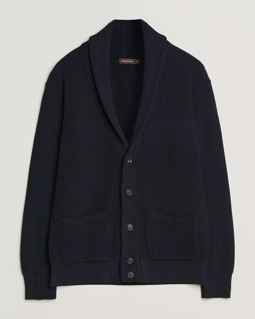 John Smedley Petworth Extra Fine Merino Cardigan Midnight at