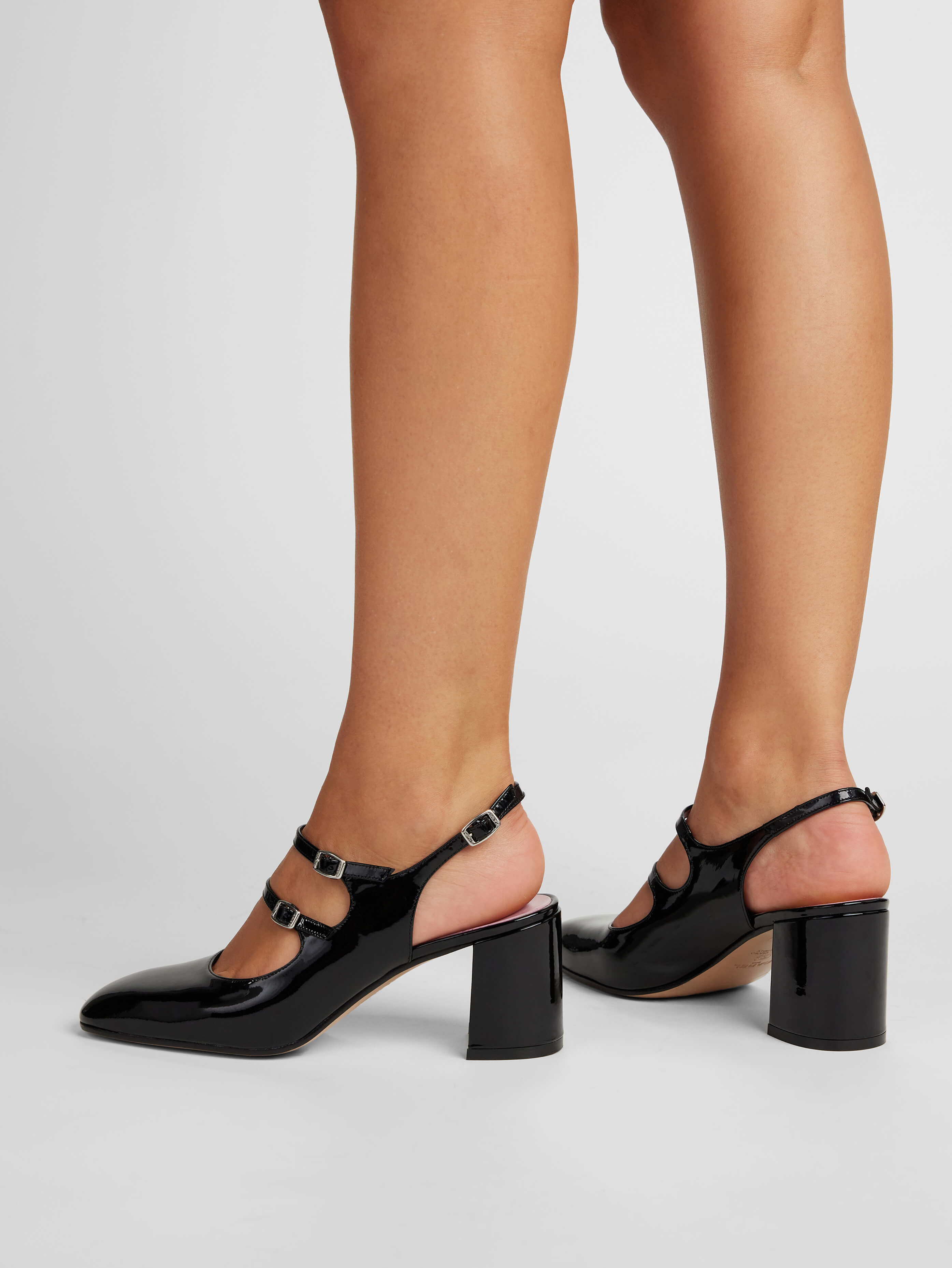 Banana - Black patent leather slingback Mary Janes | Carel Paris
