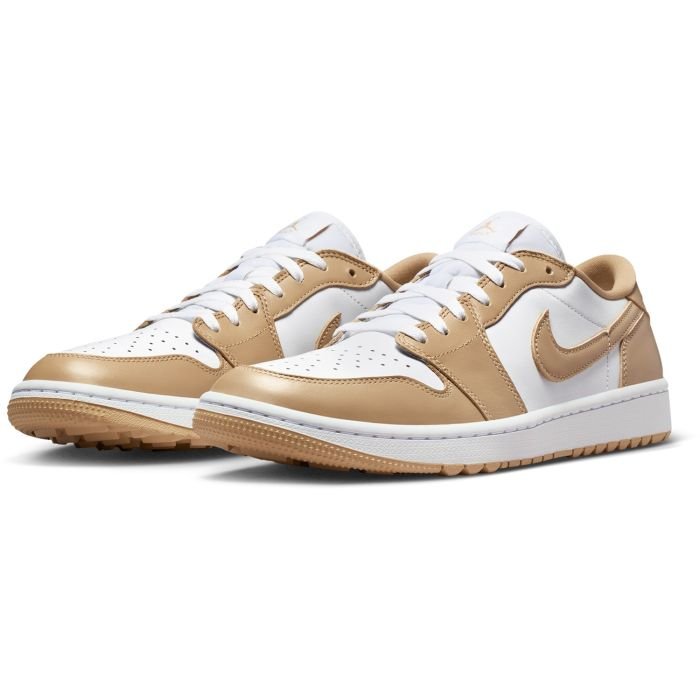 Nike Air Jordan 1 Low G Golf Shoes White/Linen White - Carl's Golfland