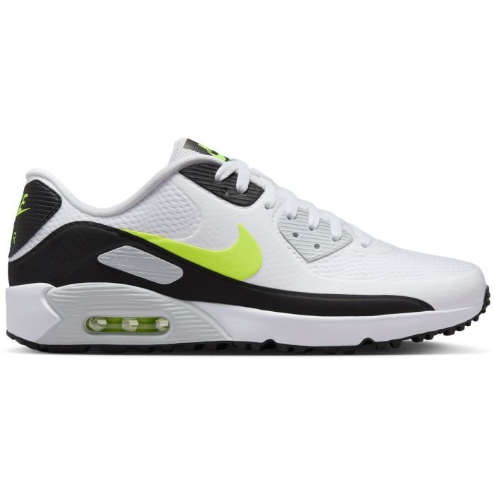 Nike Air Max 90 G Golf Shoes White/Hot Lime - Carl's Golfland