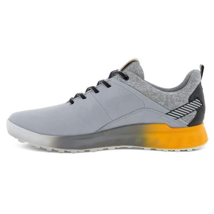 ECCO S-Three Spikeless Golf Shoes Silver/Grey - Carl's Golfland