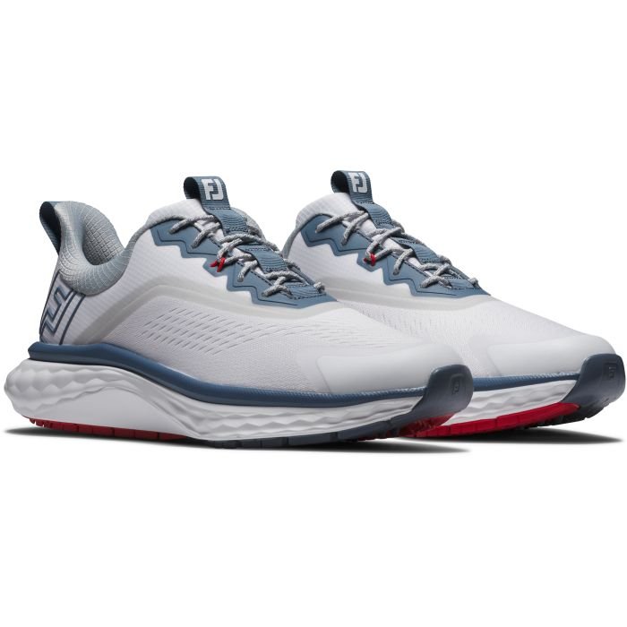 FootJoy Quantum Golf Shoes White/Blue/Red 56989 - Carl's Golfland