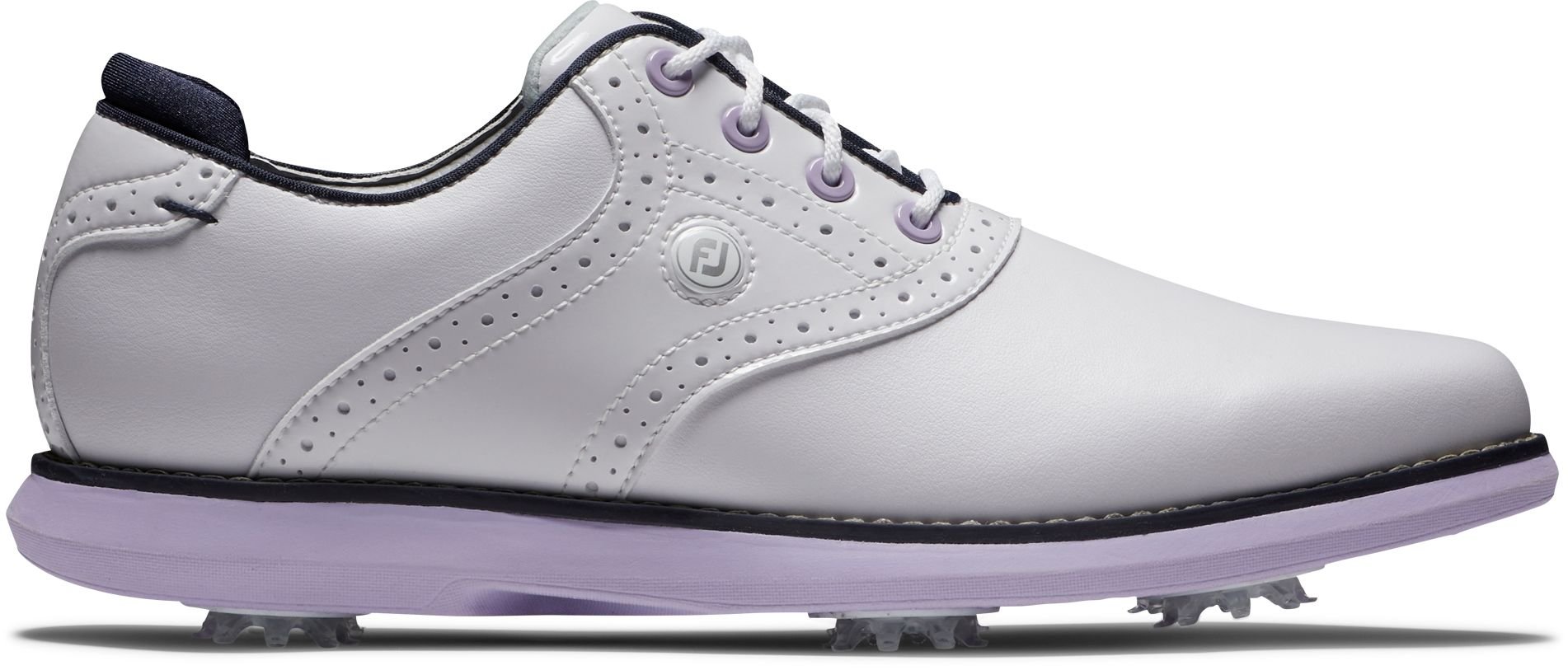 FootJoy Women's Traditions Golf Shoes White/Purple 97929 - Carl's