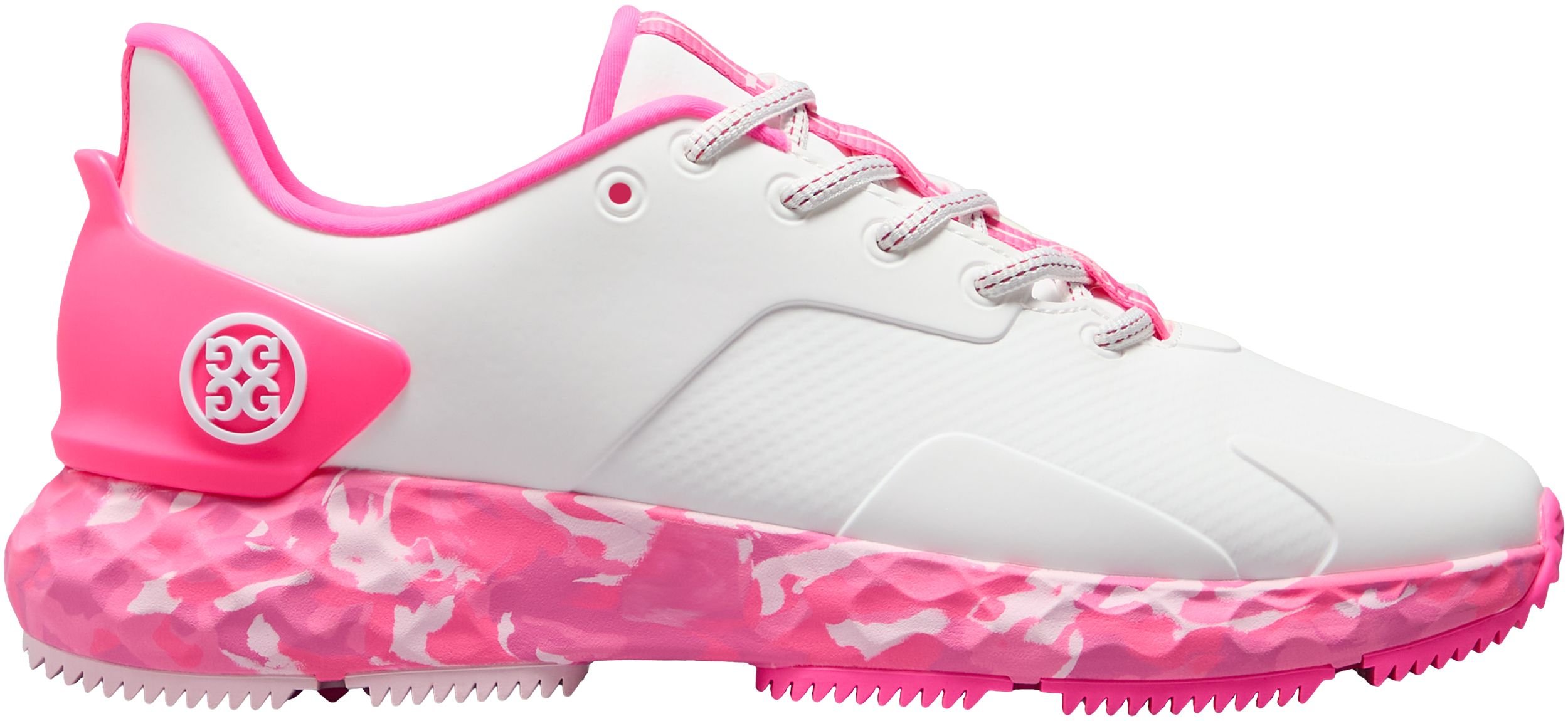 G/FORE Women's MG4+ Camo Sole Golf Shoes Snow/Knockout Pink