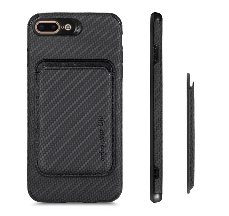 iPhone 7 Plus MagSafe Case with RFID Blocking Magnetic Wallet Card