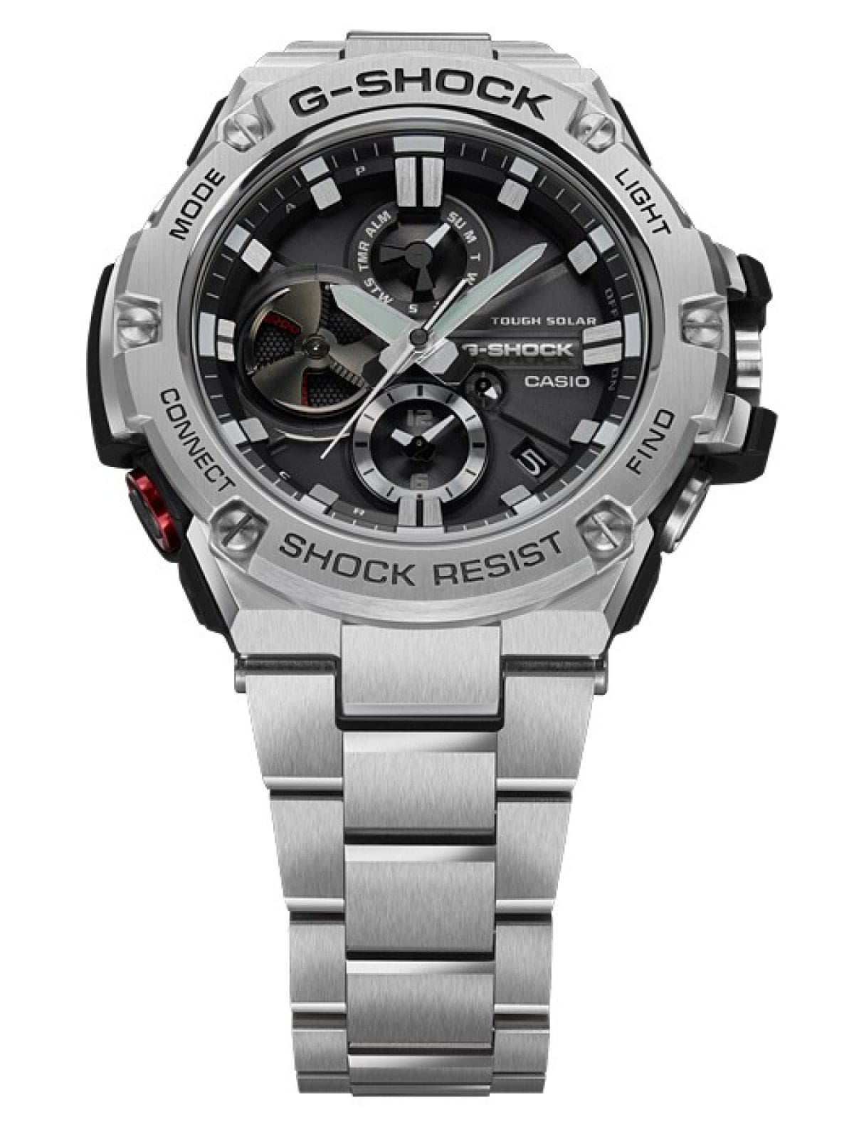 GSTB100D-1A | Analog Silver Solar Powered Men's Watch G-SHOCK | CASIO