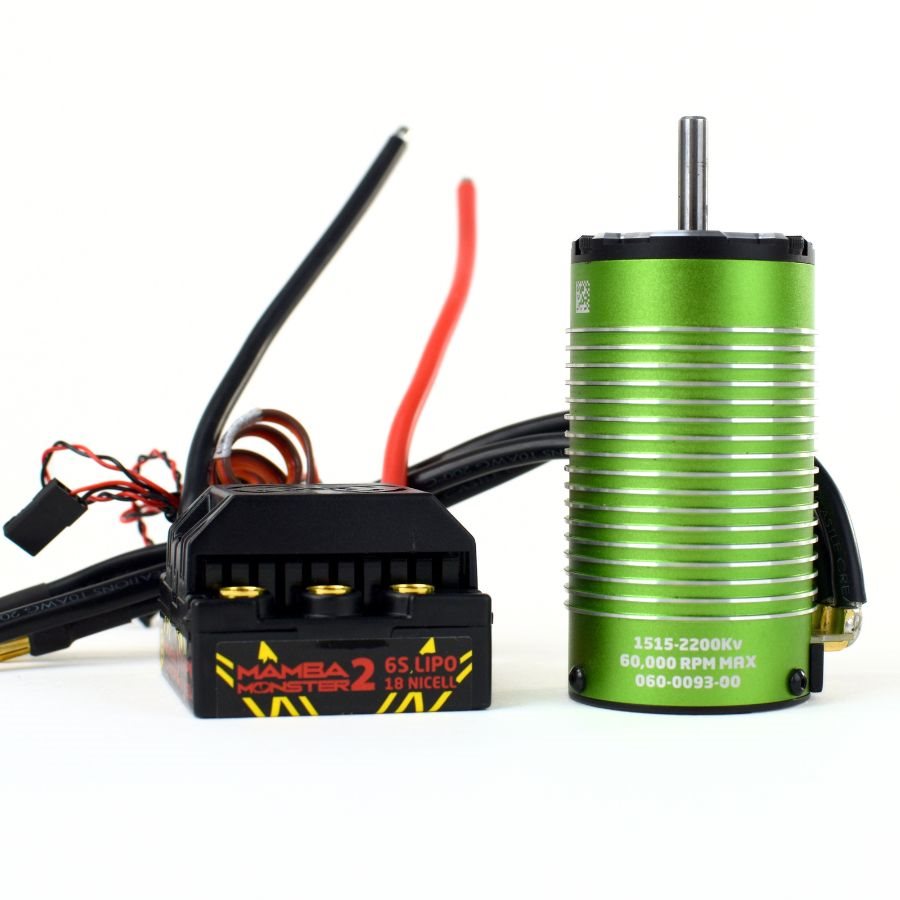 MONSTER 2 1:8TH 25V ESC WATERPROOF W / 2200KV V2 MOTOR SENSORED