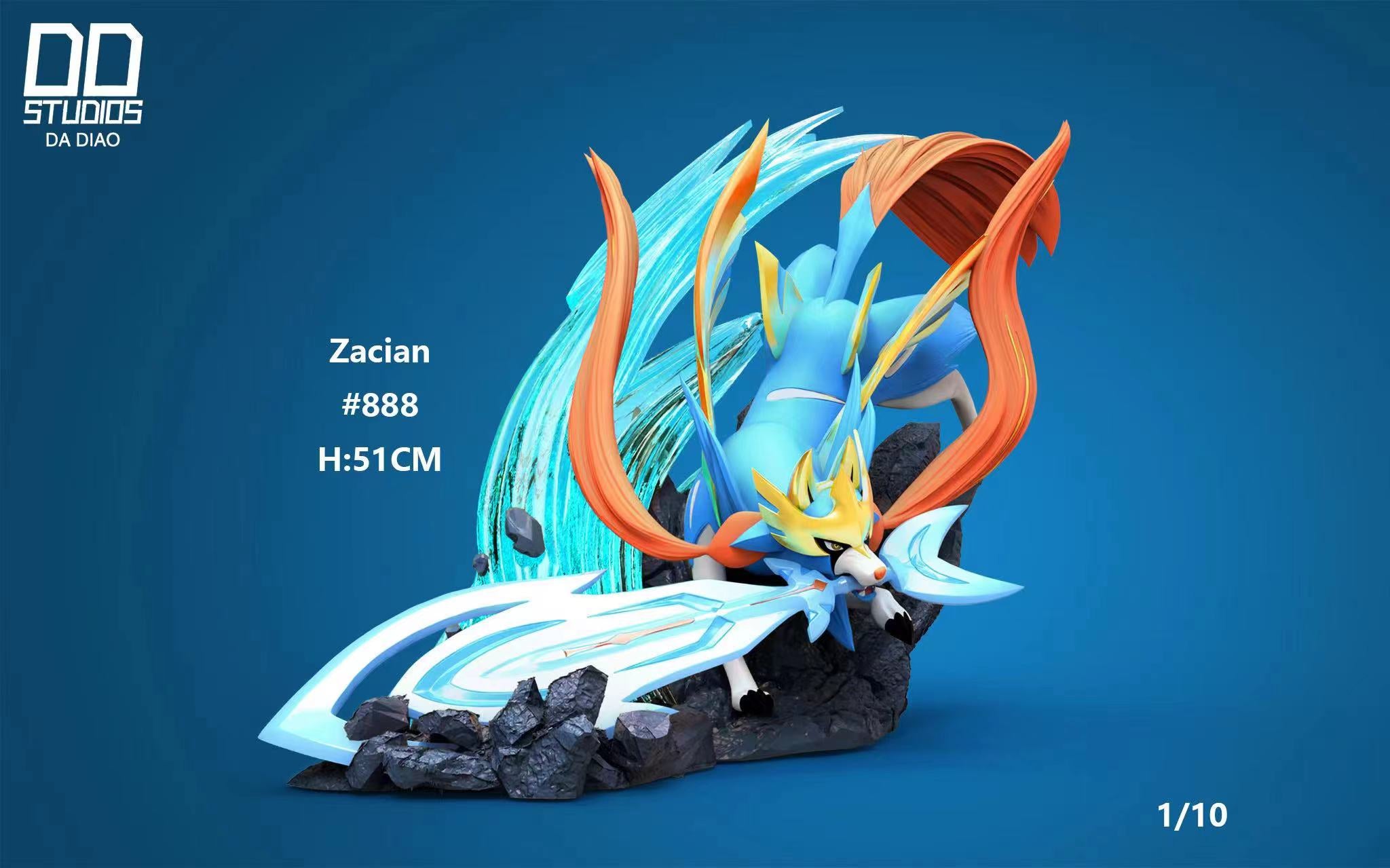 Pokémon DD Studio Zacian x Zamazenta Resin Statue – ClubHouse Statues