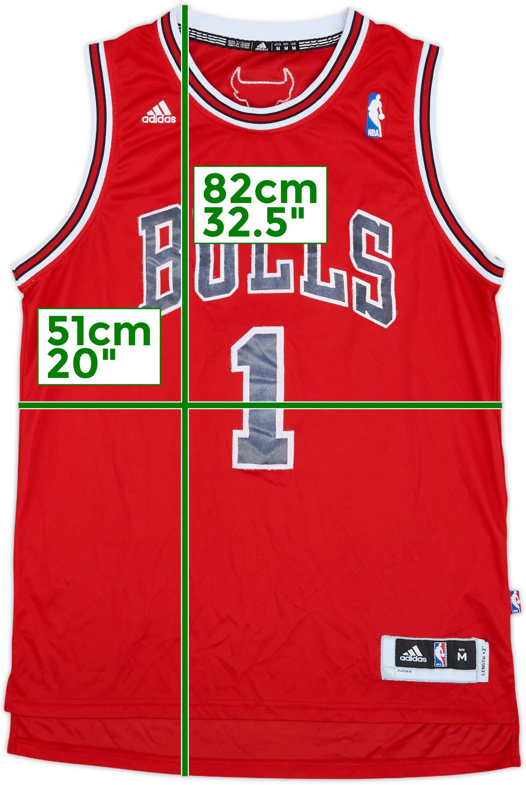 2010-14 Chicago Bulls Rose #1 adidas Swingman Away Jersey - 4/10 - (M)