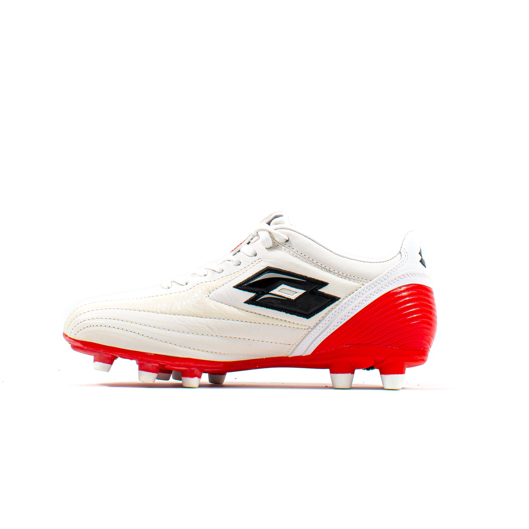 Lotto Zhero Evolution DUE White Red FG – Classic Soccer Cleats