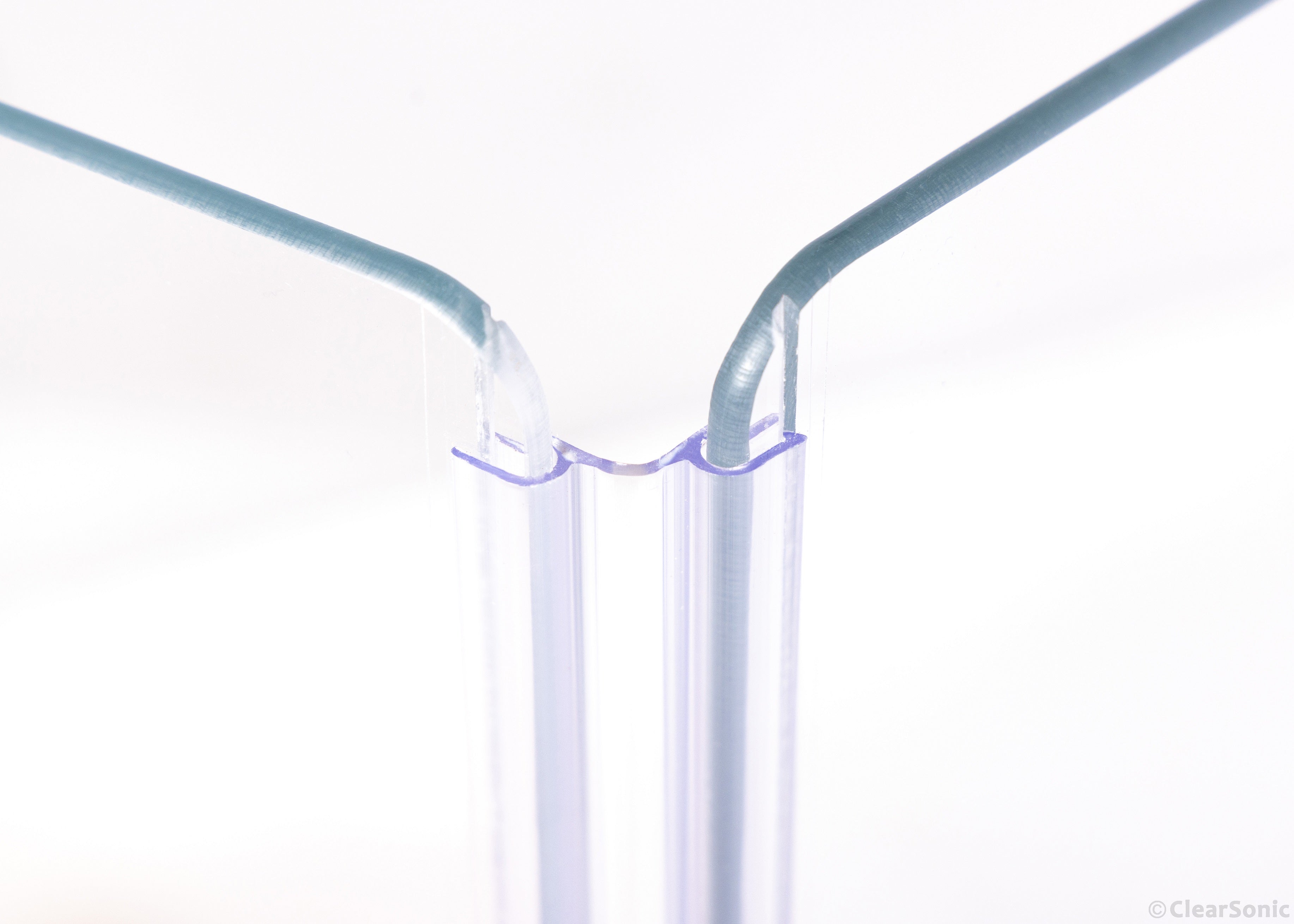 A1824x3 - 4.5' W x 2' H - 3-Panel Acrylic Amp Shield - Full-length