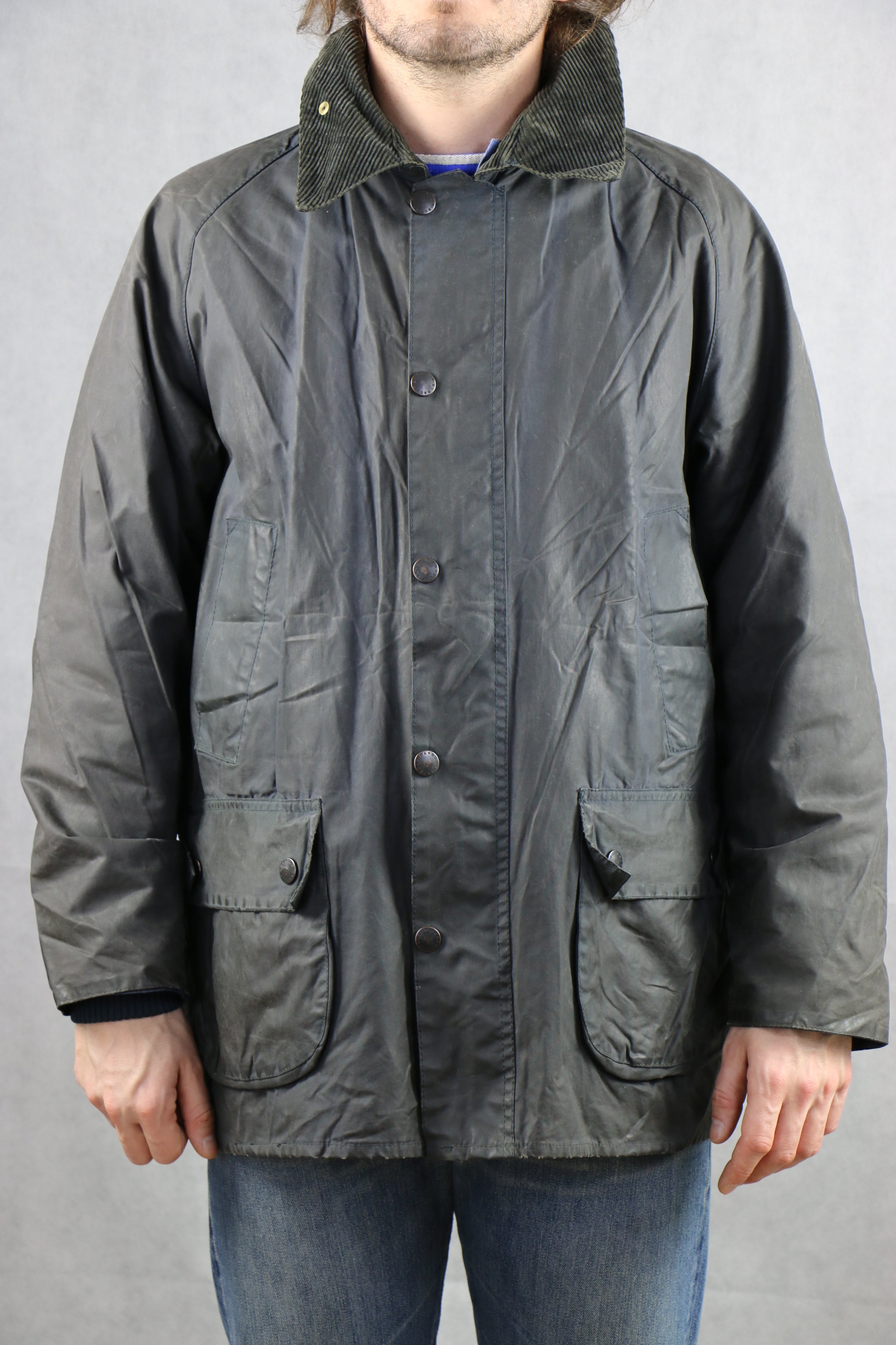 Barbour Bedale C44 / 112CM Wax Jacket navy ~ Vintage Store