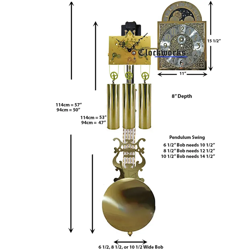 Triple-Chime Grandfather Clock Kit GFKIT1 - Clockworks