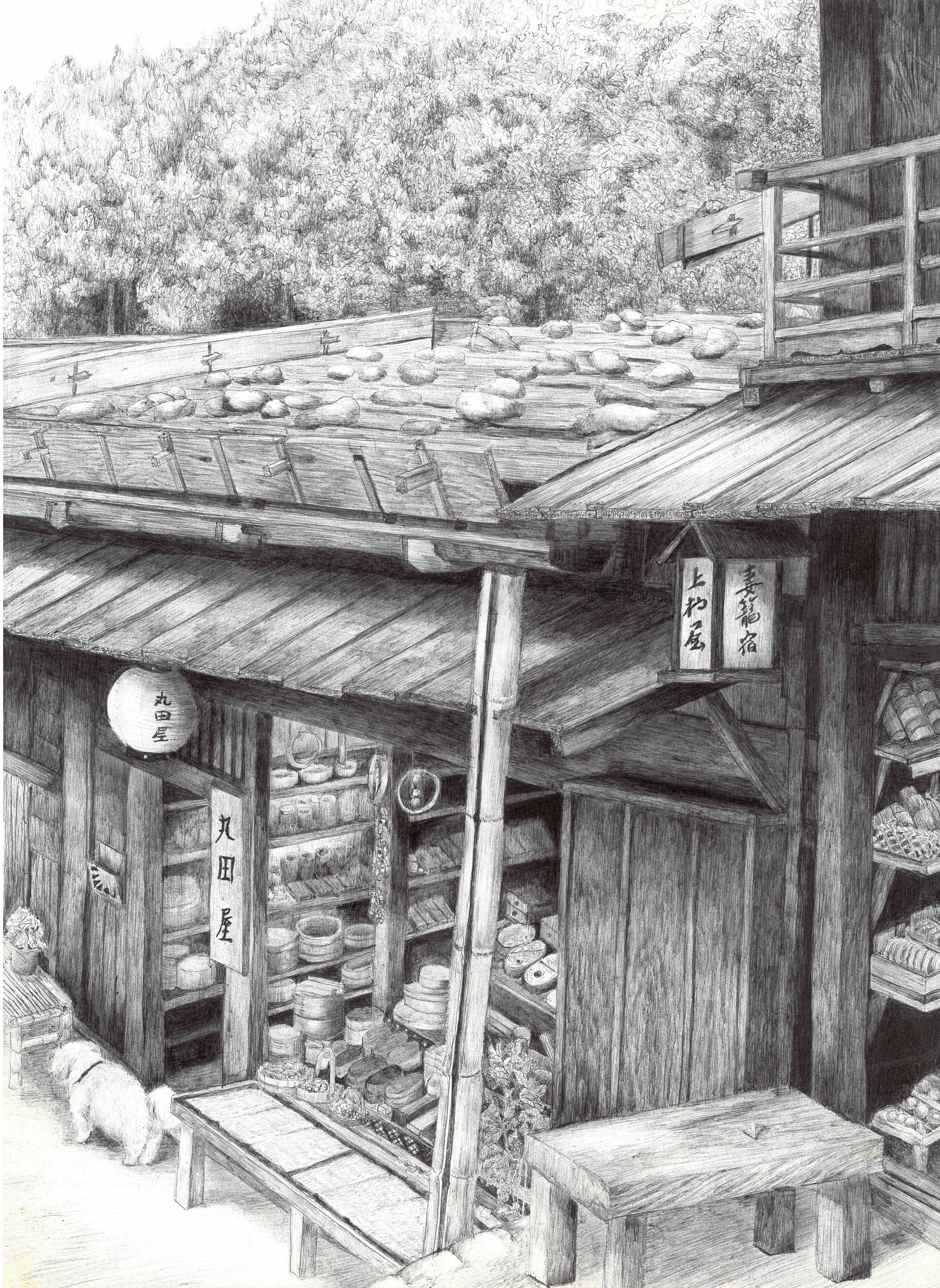 ボールペン画／①③水夜｜講座紹介｜中日文化センター栄｜中日文化