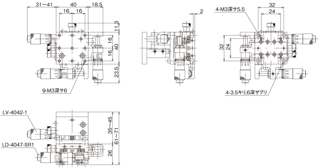XYZステージ -中央精機株式会社 | 精密ステージユニット、光学関連機器-