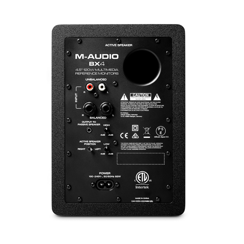 M-AUDIO BX4 4.5インチ 120W デスクトップ モニタリング パワード