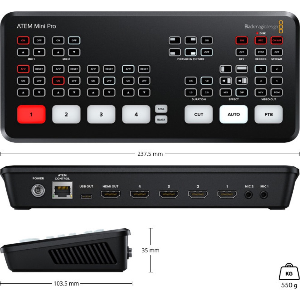 Blackmagic Design ATEM Mini Pro ライブプロダクションスイッチャー