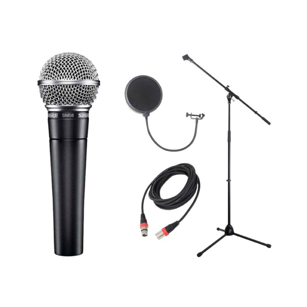 SHURE SM58-LCE ボーカル用ダイナミックマイク マイクアクセサリ付き4