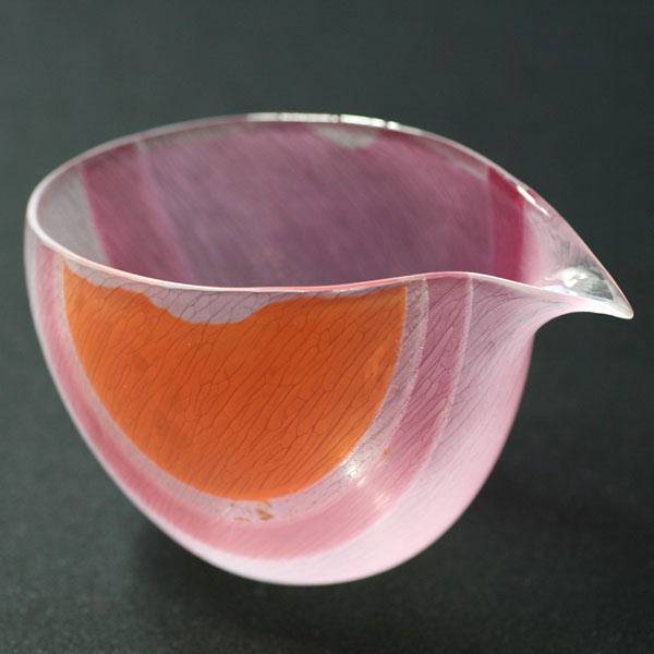 佐野猛 Colors片口 ガラス片口 手作りガラス酒器 満容量420cc 木箱入り