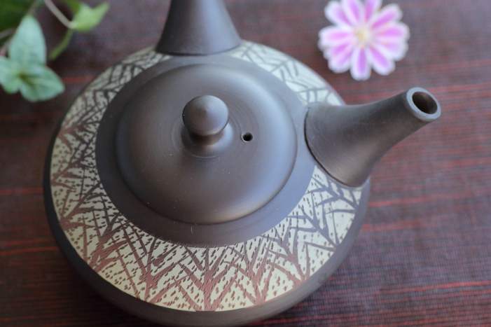 稲葉秋峰 算玉型急須 満容量320ml 物故作家 共箱 常滑焼煎茶茶器