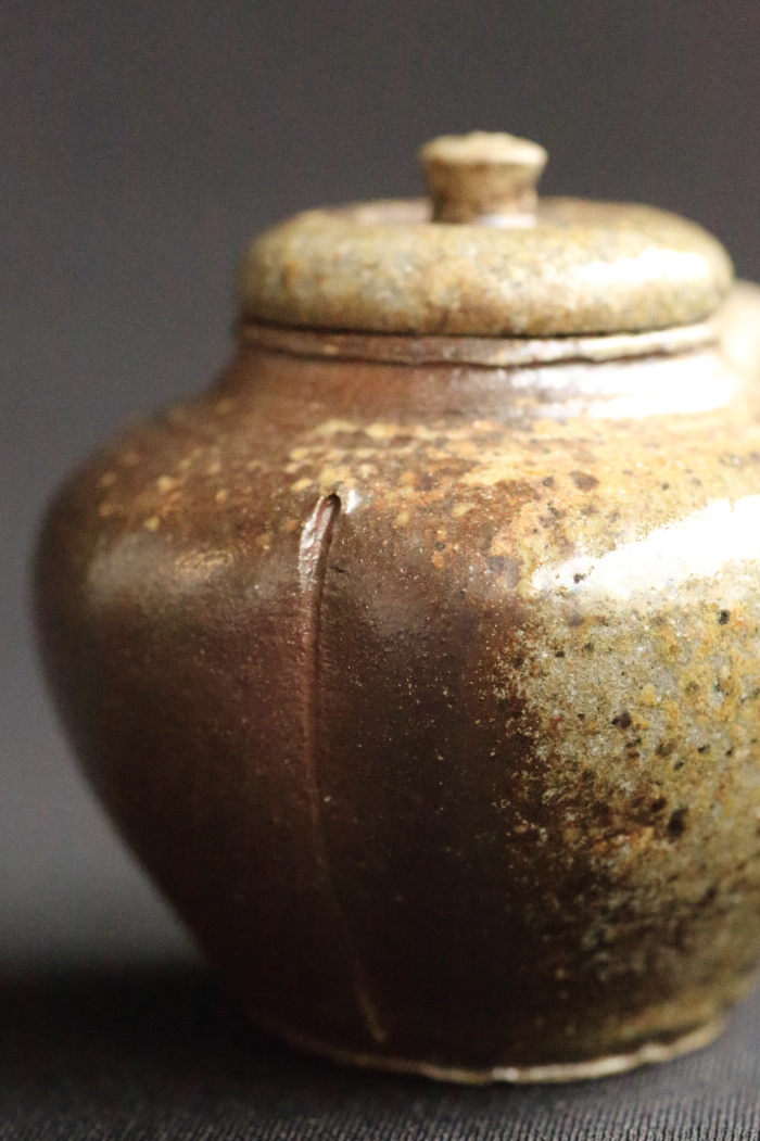 三代山田常山 常滑宝瓶 登り窯焼成焼〆煎茶器 人間国宝 満容量120ml 上