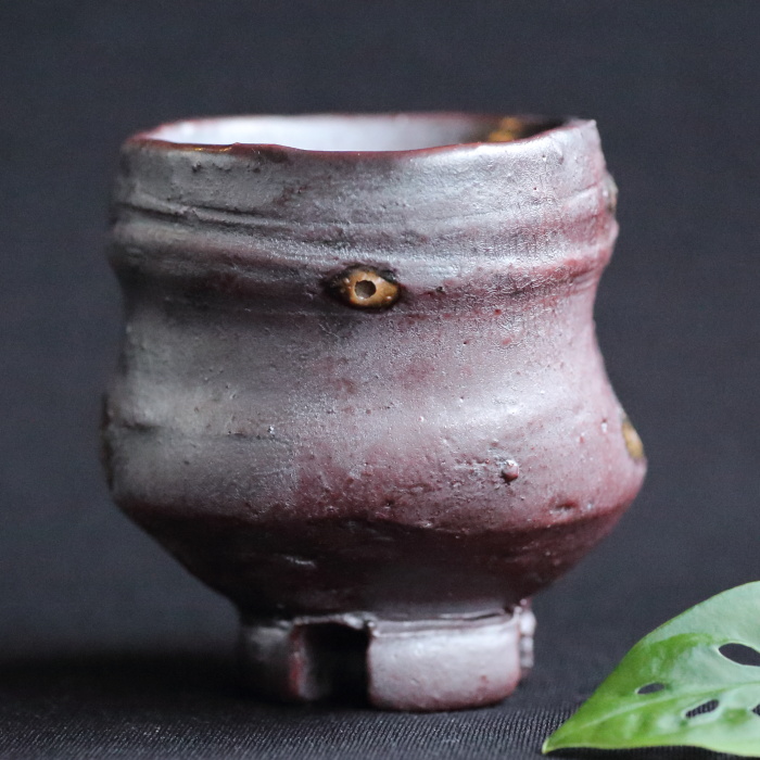 原田拾六 備前ぐい吞み 備前焼 薪窯焼成焼〆酒器 盃 共箱