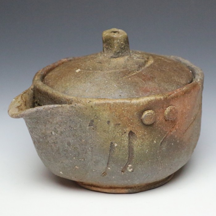 原田拾六 備前宝瓶 満容量180ml 作家もの煎茶器 薪窯焼成 持ち手の無い