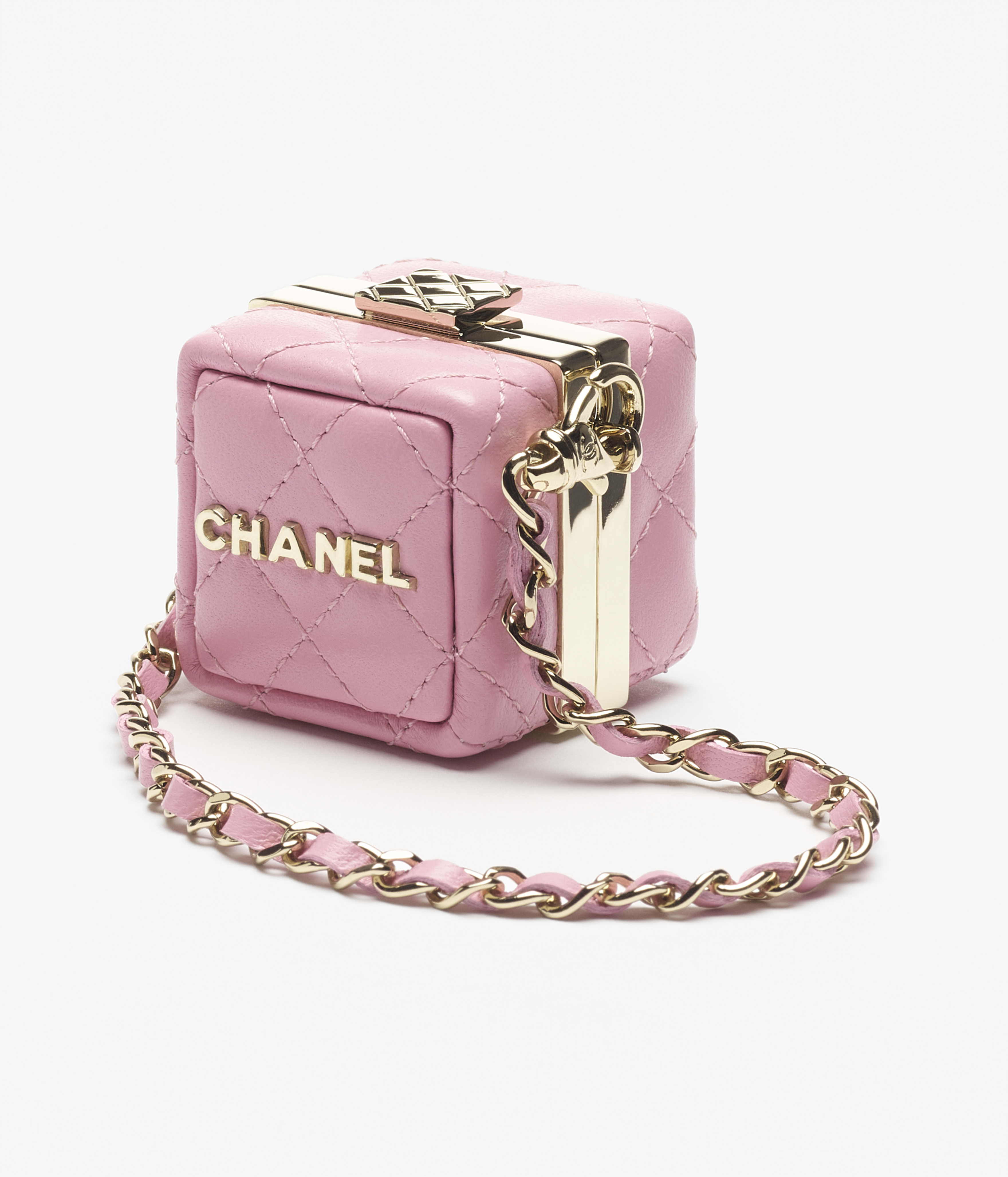 ミニ バッグ チャーム - ラムスキン、ピンク — ファッション | CHANEL