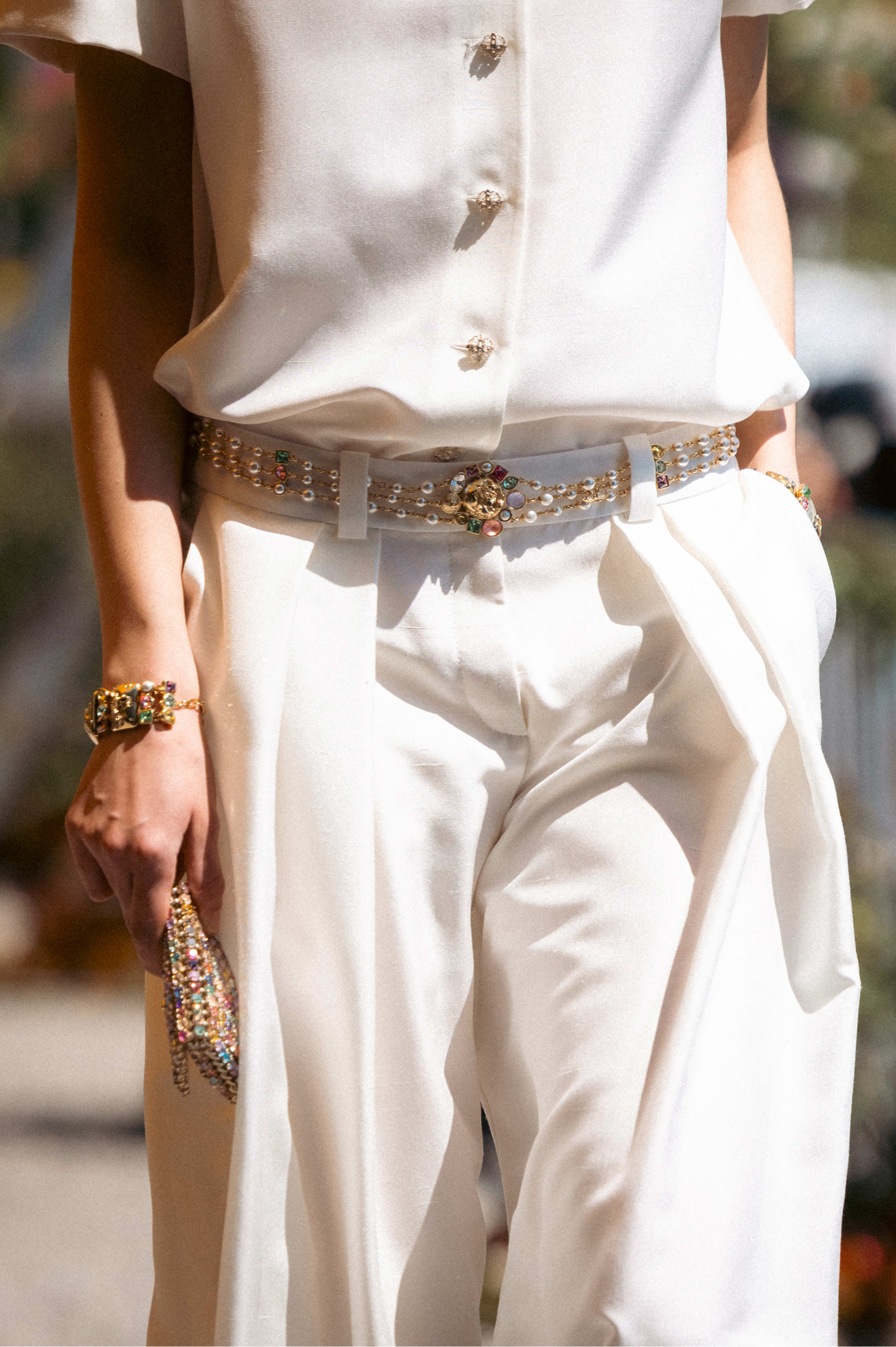 パンツ - シルク キャンバス、アイボリー — ファッション | CHANEL