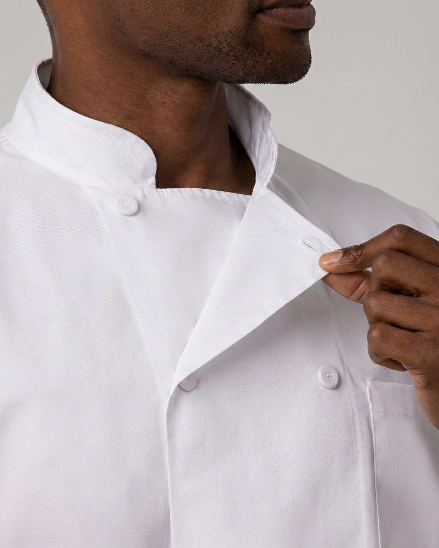 ホワイト・軽量七分袖コックコート｜飲食店ユニフォーム｜Chef Works