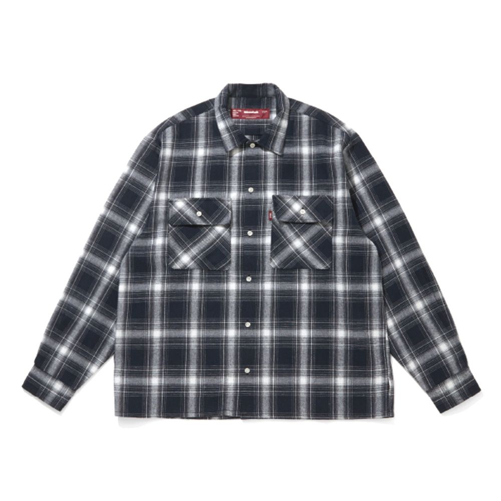 HideandSeek - Ombre Check L/S Shirt (26ss) - Blue / オンブレ