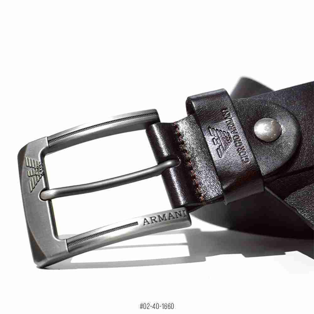 Genuine Leather Belt 02-40-1660 | D Brown — Chesed Apparel