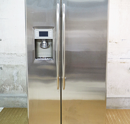 GE】ゼネラルエレクトリック 大型冷凍冷蔵庫 ステンレス うす型 両開き