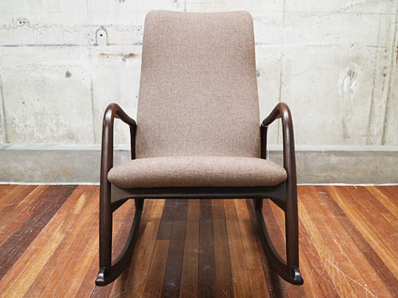 IDC大塚家具】秋田木工 No.1 ロッキングチェア アームチェア 布張り