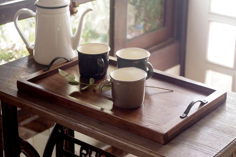 ヴィンテージ風アイアンハンドルトレー｜おうちカフェ・キッチン雑貨