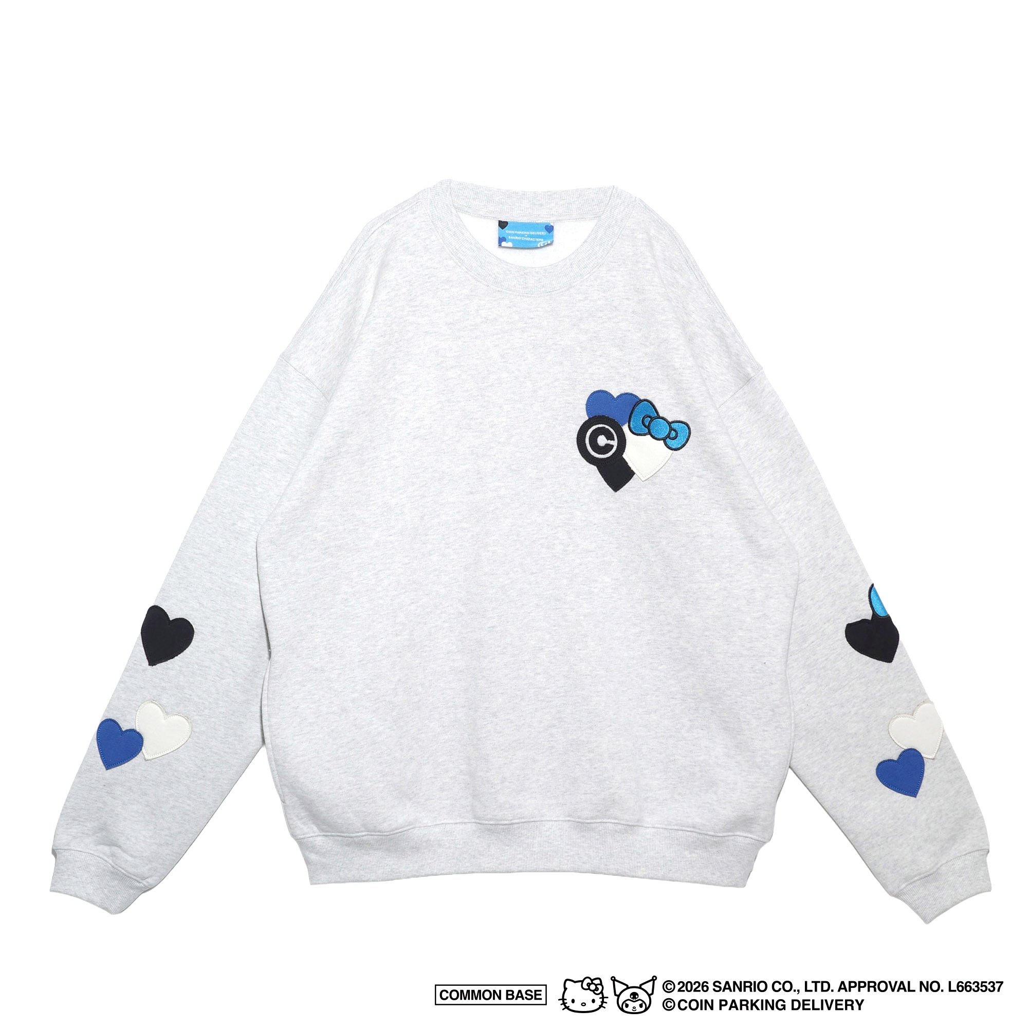 COIN PARKING DELIVERY × SANRIO CHARACTERS PACTHWORK SWEATSHIRT
