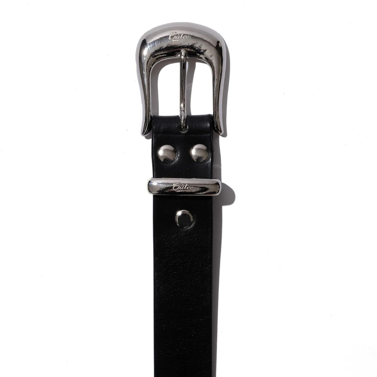 CALEE - × KEBOZ STUDS LEATHER BELT (BLACK) / × ケボズ スタッズ