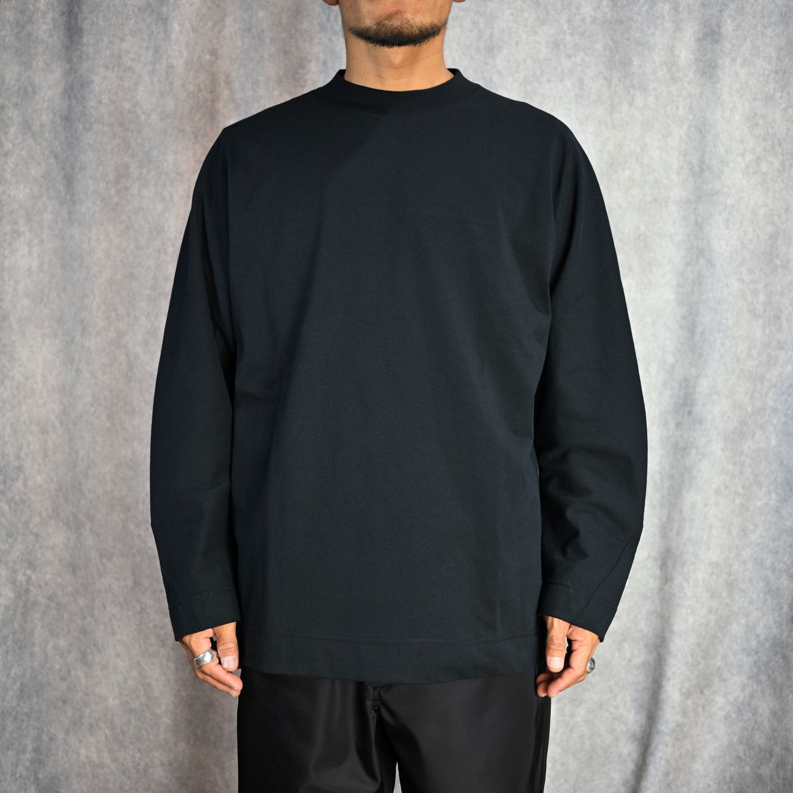 N.HOOLYWOOD - CREWNECK LONGSLEEVE T-SHIRT (BLACK) - チャンピオン