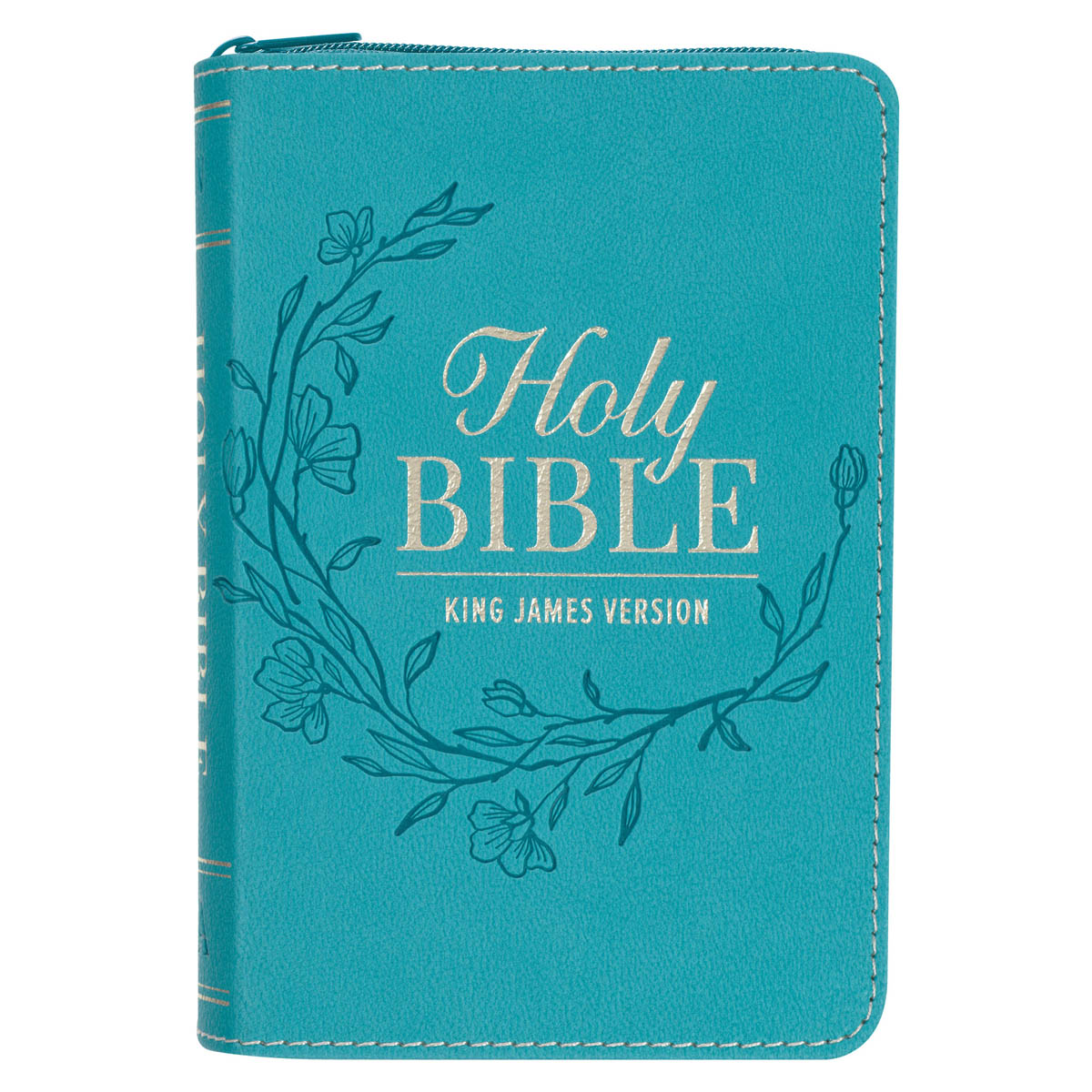 Aqua Teal KJV Pocket Bible with Zipper Closure