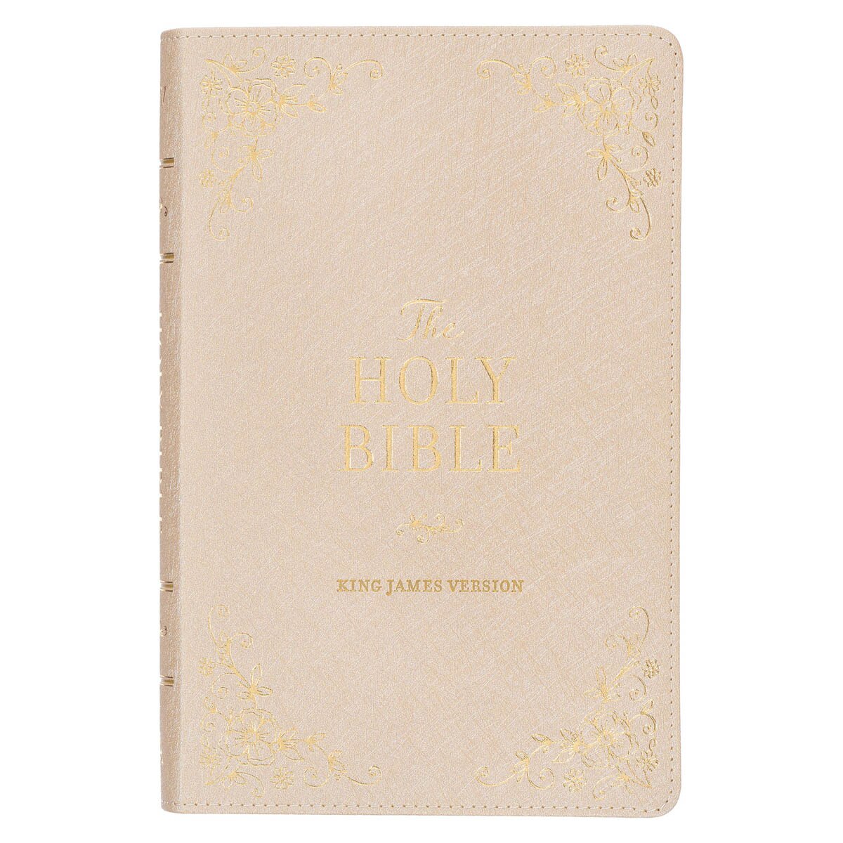 Pearlized Ivory Faux Leather King James Version Deluxe Gift Bible
