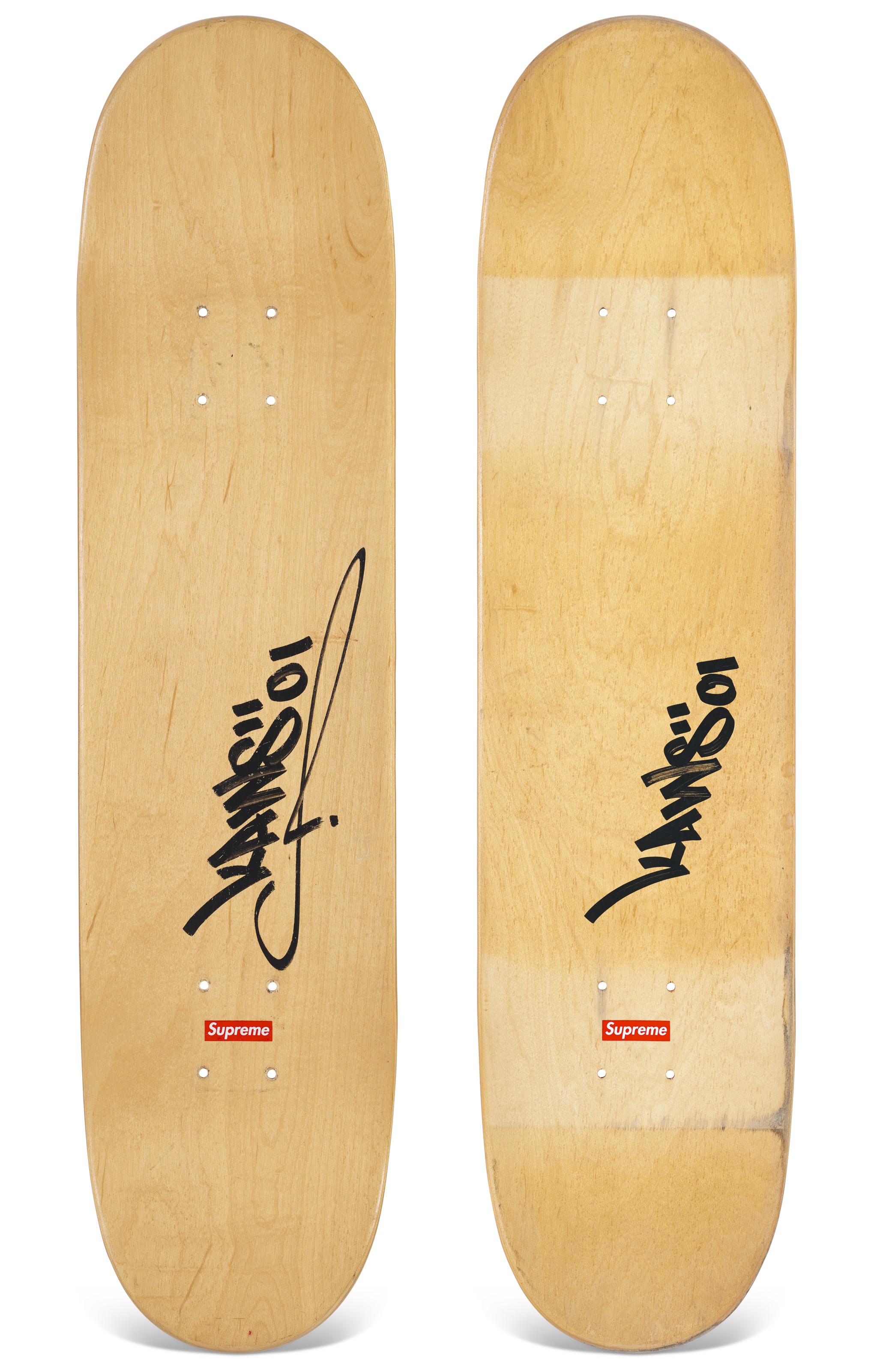 A SET OF SIGNED KAWS 'CHUM' SKATEBOARDS, SUPREME, 2001 | Christie's
