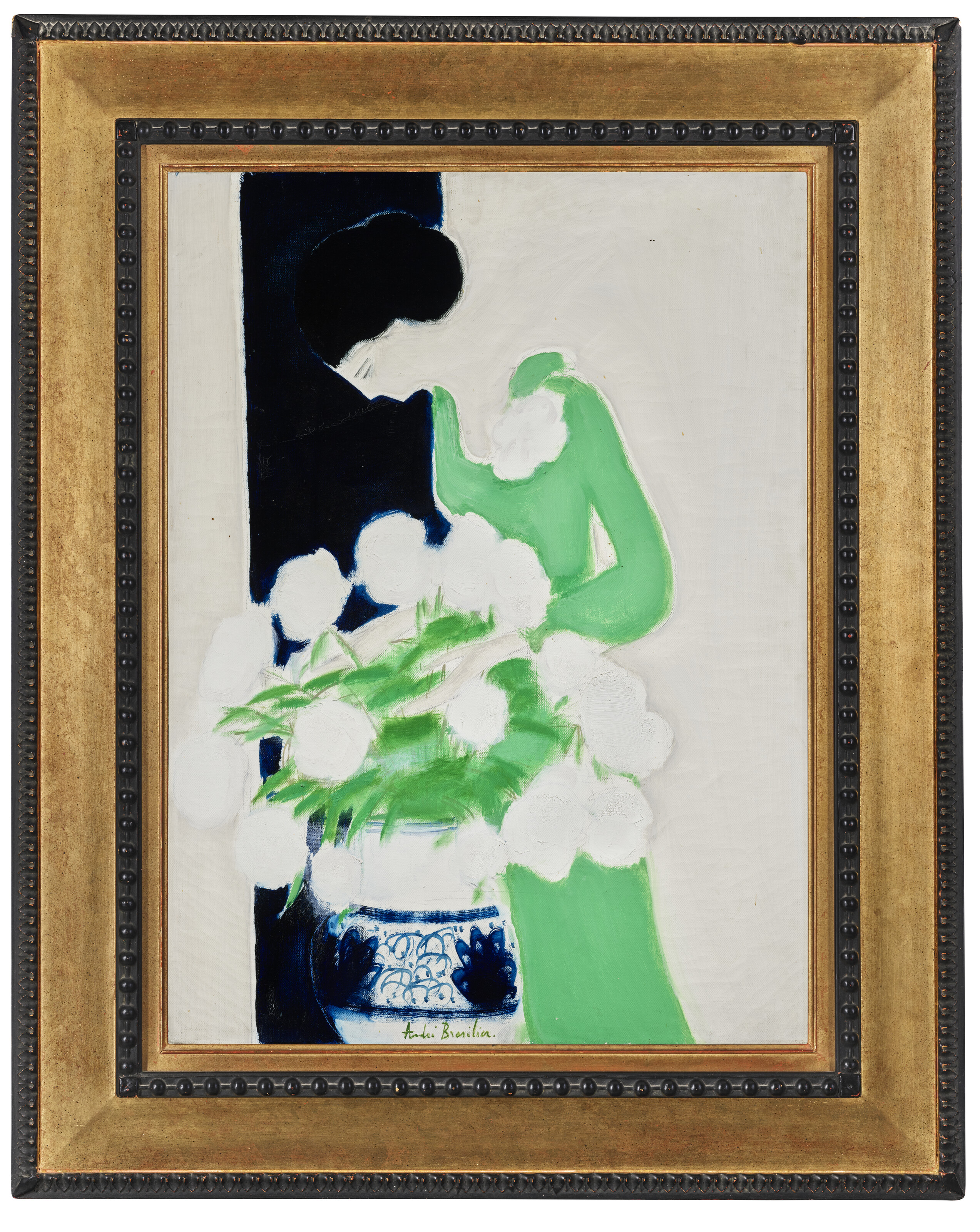 André Brasilier (b. 1929), Vision verte ou Portrait de Chantal