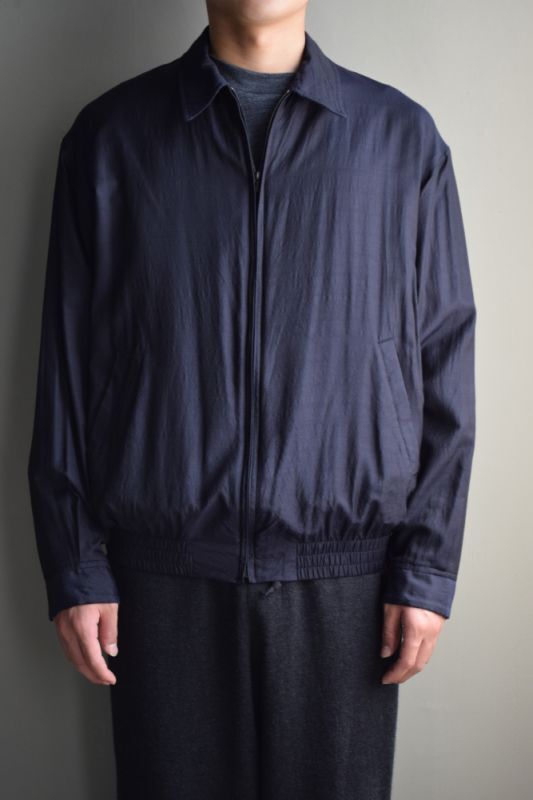 COMOLI (コモリ) ウールシルク スイングトップ [NAVY]