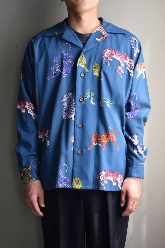 SALE】m's braque (エムズ ブラック) LONG SLEEVE ALOHA SHIRT [MULTI