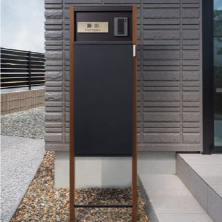 宅配ボックス搭載門柱 REGALLO-2 レガリオ2 透明アクリル表札付 サイン