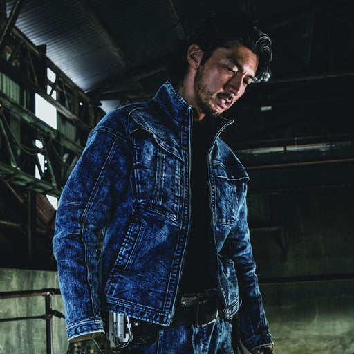 寅壱 8922-124 デニム ストレッチ ワークジャケット ケミカル