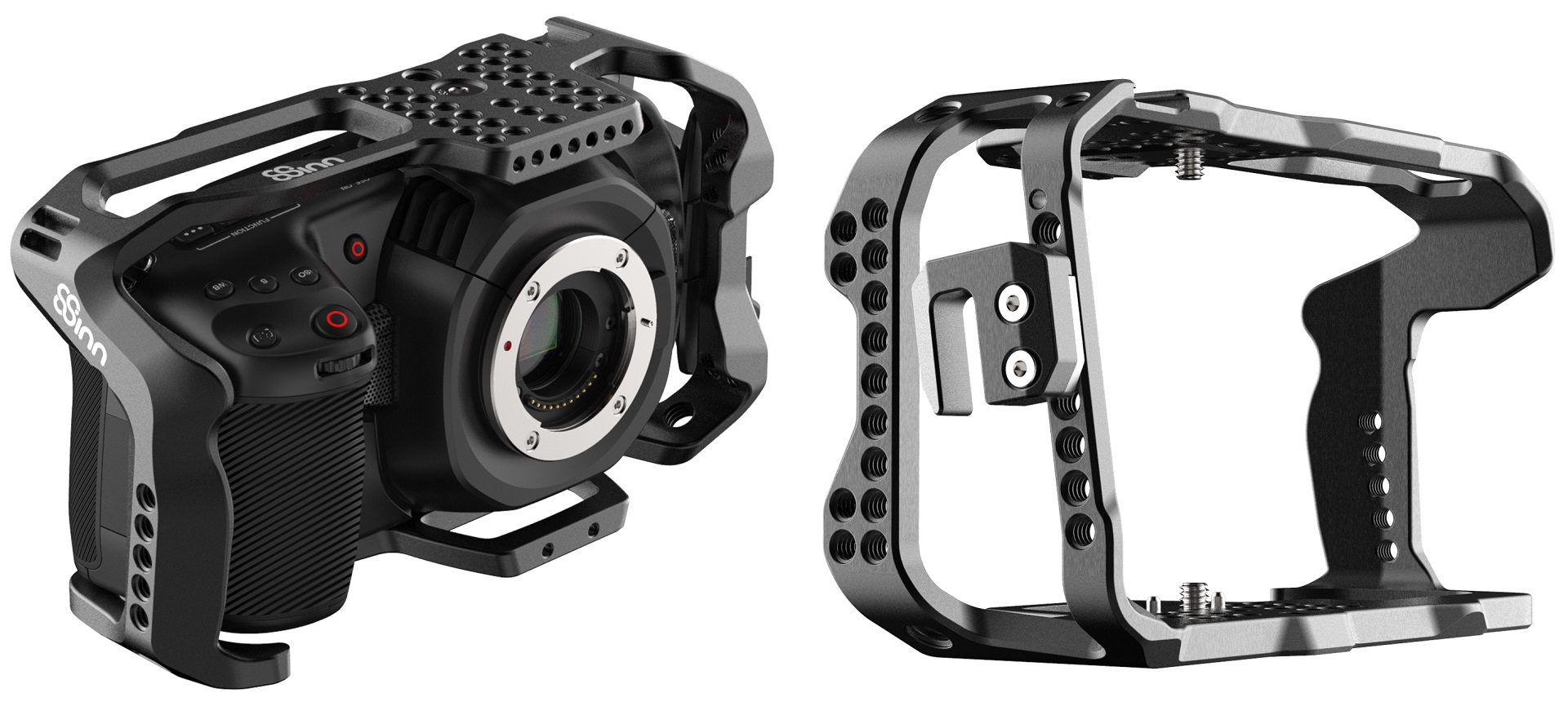 8SinnがブラックマジックデザインのPocket Cinema Camera 4K用のケージ