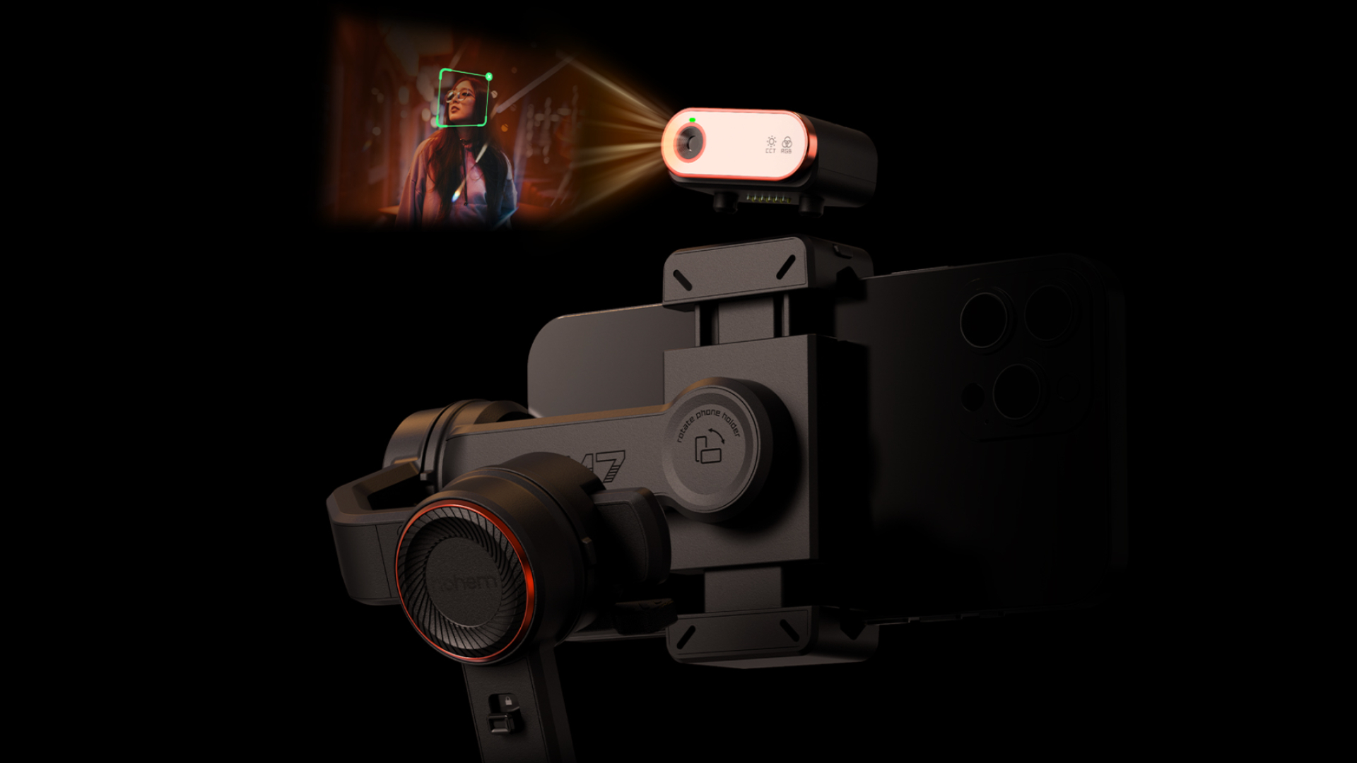 Hohem iSteady M7 AIトラッキングスマートフォン・ジンバル