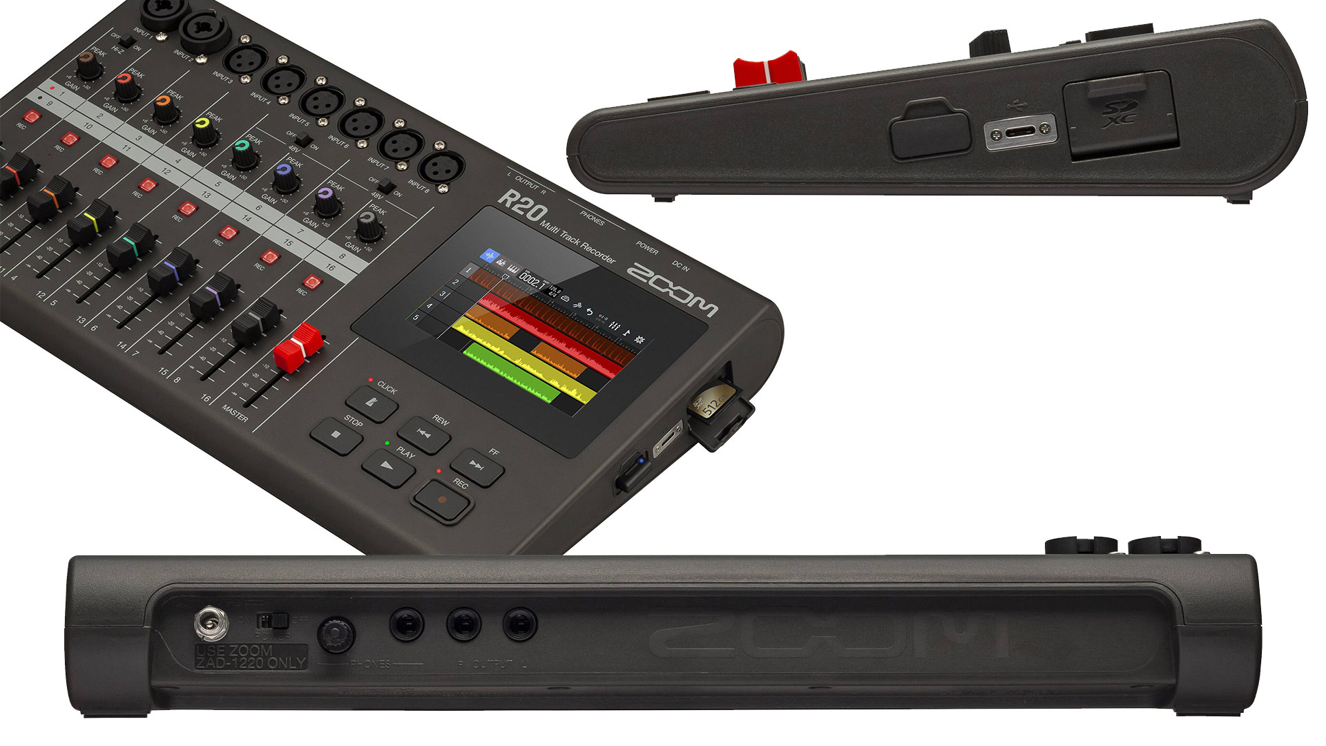 ZoomがR20 ポータブルマルチトラックオーディオレコーダー/ミキサーを